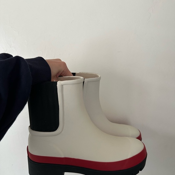 Tory Burch white and red rain boots - Picture 4 of 7
